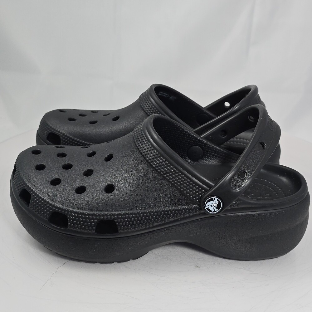 Crocs Classic Bae Clogs Womens 9 Black Chunky Ltd Ed Platform Shoes